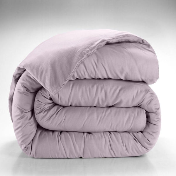 HOUSSE DE COUETTE 240x220CM +40 100% SATIN DE COTON LAVE 105 FILS VIOLET