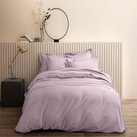 HOUSSE DE COUETTE 240x220CM +40 100% SATIN DE COTON LAVE 105 FILS VIOLET