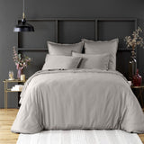 HOUSSE DE COUETTE 240x220CM +40 100% SATIN DE COTON LAVE 105 FILS NOIR